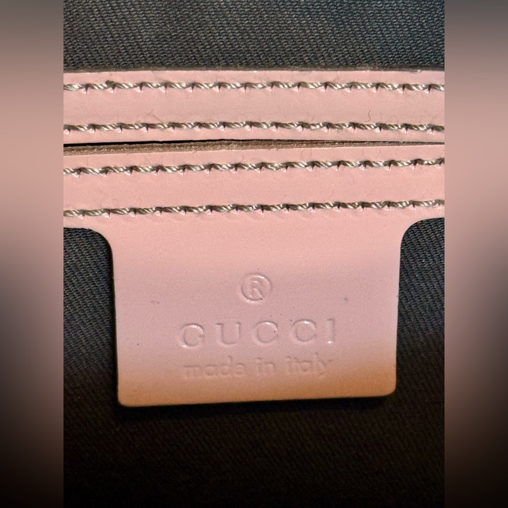 Stunning Gucci GG Supreme Canvas Crossbody Camera Bag Beige Pink - Picture 14 of 16
